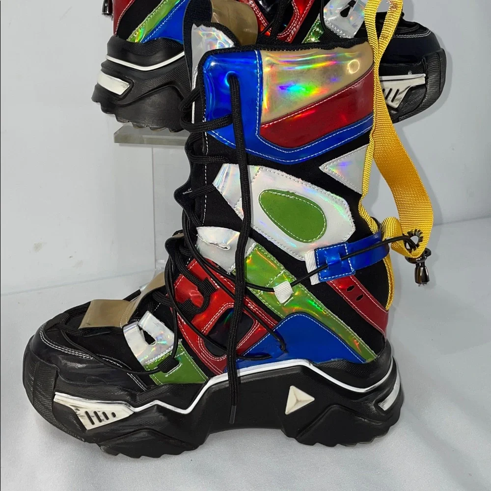 HOLOGRAPHIC HI TOP SNEAKERS FTL-02-072 - Picture 3 of 9